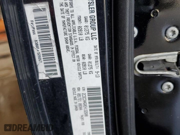 2014 Chrysler 300 z VIN 2C3CCAAG0EH132608, wystawiony jako Copart lot #59217075 z przebiegiem 215 836 mil mil oraz Szkoda całkowita • Salvage title. Historia ofert i sprzedaży dostępna na DreamBid. Obrazek 12.