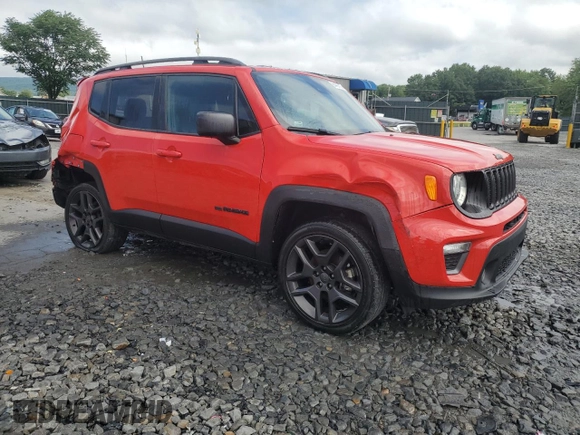 2021 Jeep Renegade 80th Anniversary with VIN ZACNJDBB8MPM68757, listed as a Copart auction lot 64491365 with 58,111 mi miles and Salvage title. Bid and sale history available at DreamBid. Image 4.