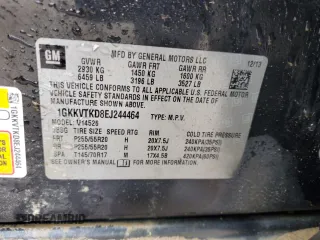 2014 GMC Acadia Denali with VIN 1GKKVTKD8EJ244464, listed as a Copart auction lot 52682905 with Not Provided miles and Non Repairable. Bid and sale history available at carsss.com. Image 13.