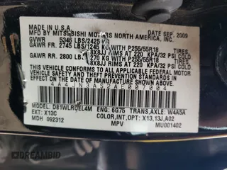 2010 Mitsubishi Endeavor SE z VIN 4A4JN3AS2AE007004, wystawiony jako Copart lot #58771424 z przebiegiem 125 284 mil mil oraz Szkoda całkowita • Salvage title. Historia ofert i sprzedaży dostępna na DreamBid. Obrazek 12.