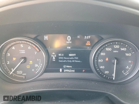 2023 Cadillac XT4 AWD Premium Luxury with VIN 1GYFZDR47PF104600, listed as a Copart auction lot 75868224 with 39,963 mi miles and Non Repairable. Bid and sale history available at carsss.com. Image 9.