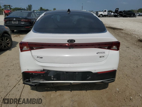 2021 Kia K5 EX with VIN 5XXG34J22MG034152, listed as a Copart auction lot 54240084 with 68,572 mi miles and Salvage Title. Bid and sale history available at carsss.com. Image 6.