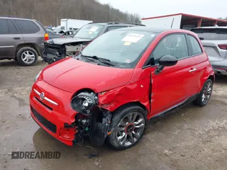 2017 FIAT 500 Pop with VIN 3C3CFFKR4HT661897, listed as a IAAI auction lot 41475111 with 21,606 mi miles. Bid and sale history available at carsss.com. Image 2.