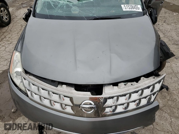 2007 Nissan Murano SL with VIN JN8AZ08W47W649198, listed as a Copart auction lot 51538455 with Not Provided miles and Salvage Title. Bid and sale history available at DreamBid. Image 13.