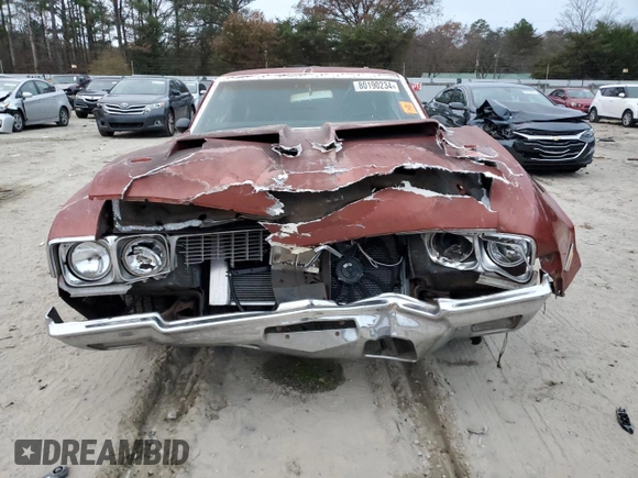 1970 Oldsmobile Cutlass with VIN 336870M340802, listed as a Copart auction lot 80190234 with 13,668 mi miles and Salvage Title. Bid and sale history available at DreamBid. Image 5.