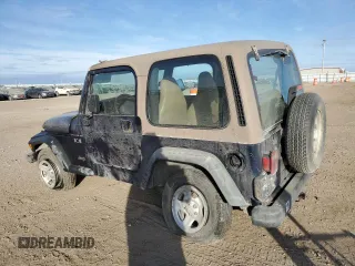 2002 Jeep Wrangler X with VIN 1J4FA39S42P750146, listed as a Copart auction lot 44587995 with 230,334 mi miles and Salvage Title. Bid and sale history available at carsss.com. Image 2.