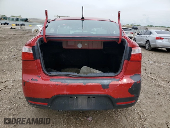 2013 Kia Rio LX with VIN KNADM4A33D6164512, listed as a Copart auction lot 54137825 with Not Provided miles and Salvage Title. Bid and sale history available at DreamBid. Image 6.