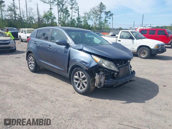 2015 Kia Sportage LX with VIN KNDPB3AC9F7757711, listed as a IAAI auction lot 41759749 with 179,111 mi miles and . Bid and sale history available at DreamBid. Image 1.