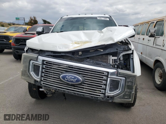 2021 Ford F-450 XL with VIN 1FT8W4DTXMED30296, listed as a Copart auction lot 53511365 with 25,593 mi miles and Salvage Title. Bid and sale history available at carsss.com. Image 5.