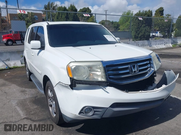 2013 Honda Pilot EX-L with VIN 5FNYF3H74DB034759, listed as a IAAI auction lot 41774123 with 142,782 mi miles and . Bid and sale history available at DreamBid. Image 1.