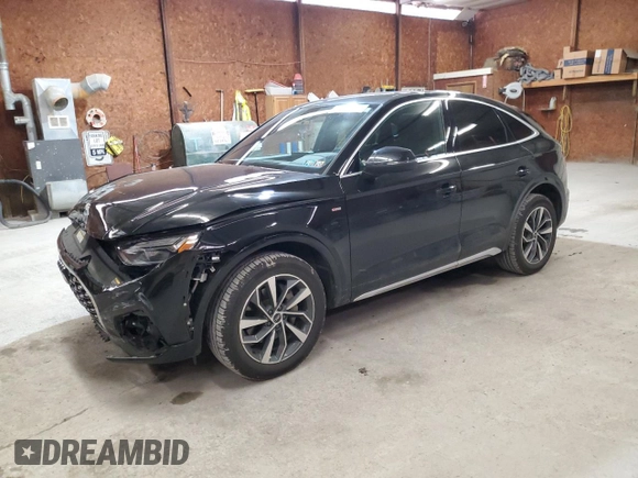 2022 Audi Q5 Sportback S line Premium Plus with VIN WA15ABFY4N2105772, listed as a Copart auction lot 54119335 with 38,217 mi miles and Salvage title. Bid and sale history available at DreamBid. Image 1.