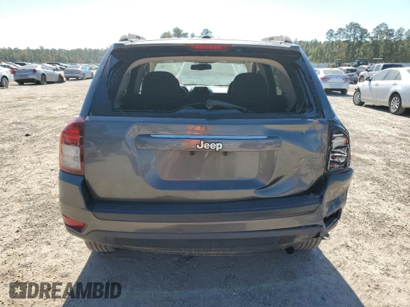 2017 Jeep Compass Sport with VIN 1C4NJCBA2HD147418, listed as a Copart auction lot 76757094 with 125,947 mi miles and Salvage Title. Bid and sale history available at carsss.com. Image 6.