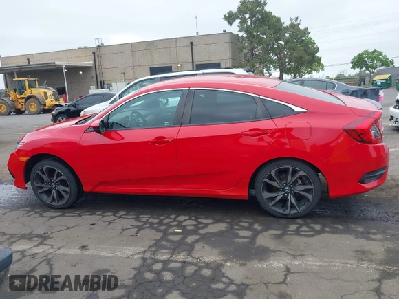 2019 Honda Civic Sport with VIN 2HGFC2F80KH538093, listed as a IAAI auction lot 42093863 with 63,349 mi miles and . Bid and sale history available at DreamBid. Image 14.