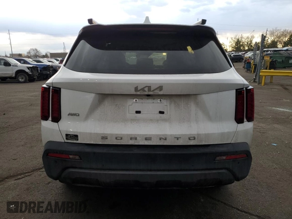 2022 Kia Sorento X-Line S with VIN 5XYRLDLC2NG159938, listed as a Copart auction lot 49259545 with 31,677 mi miles and Salvage Title. Bid and sale history available at DreamBid. Image 6.