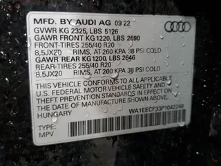 2023 Audi Q3 S line Premium Plus with VIN WA1EECF33P1042249, listed as a Copart auction lot 78276314 with 17,529 mi miles and Salvage Title. Bid and sale history available at carsss.com. Image 15.
