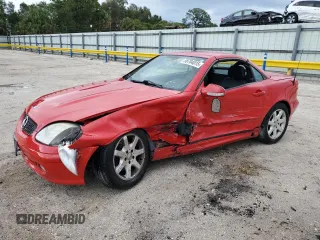 2001 Mercedes-Benz SLK 230 Kompressor with VIN WDBKK49F31F222806, listed as a Copart auction lot 58704015 with 128,695 mi miles and Salvage title. Bid and sale history available at DreamBid. Image 1.