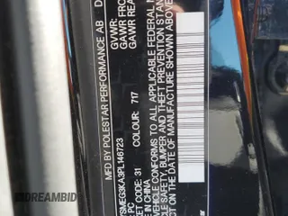 2023 Polestar 2 with VIN YSMEG3KA3PL146723, listed as a Copart auction lot 70406794 with Not Provided miles and Salvage Title. Bid and sale history available at carsss.com. Image 13.