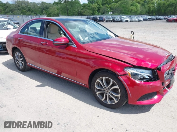 2017 Mercedes-Benz C 300 with VIN 55SWF4KB4HU220400, listed as a IAAI auction lot 42205626 with 29,313 mi miles and . Bid and sale history available at DreamBid. Image 1.