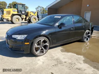 2019 Audi A4 Premium with VIN WAUGMAF43KA109503, listed as a Copart auction lot 46338555 with 102,978 mi miles and Salvage Title. Bid and sale history available at carsss.com. Image 1.