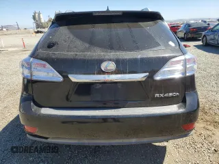 2011 Lexus RX 450h with VIN JTJBC1BAXB2034849, listed as a Copart auction lot 62915265 with 168,558 mi miles and Salvage title. Bid and sale history available at DreamBid. Image 6.