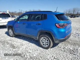 2021 Jeep Compass Sport z VIN 3C4NJDAB0MT573953, wystawiony jako Copart lot #48117185 z przebiegiem 47 329 mil mil oraz Szkoda całkowita • Salvage title. Historia ofert i sprzedaży dostępna na DreamBid. Obrazek 2.
