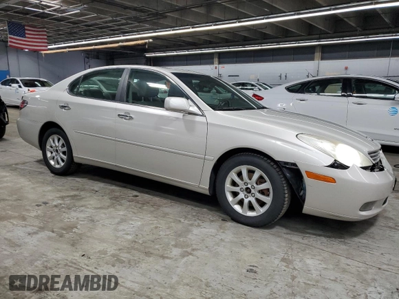 2002 Lexus ES 300 with VIN JTHBF30G925010715, listed as a Copart auction lot 55691895 with 202,913 mi miles and Salvage title. Bid and sale history available at DreamBid. Image 4.