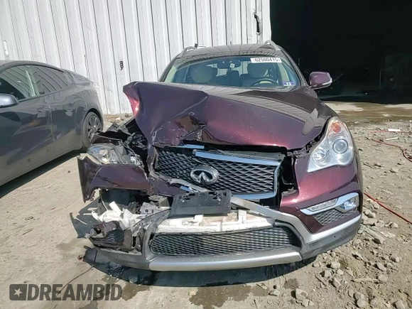2017 Infiniti QX50 with VIN JN1BJ0RR6HM411188, listed as a Copart auction lot 62500415 with 21,534 mi miles and Salvage title. Bid and sale history available at DreamBid. Image 13.