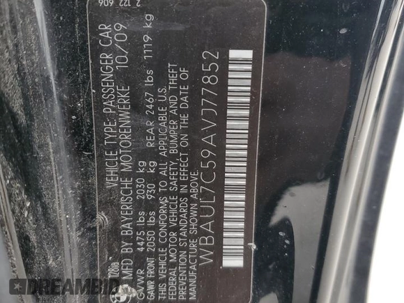 2010 BMW 1 Series 128i z VIN WBAUL7C59AVJ77852, wystawiony jako Copart lot #88792815 z przebiegiem 163 488 mil mil oraz Szkoda całkowita • Salvage title. Historia ofert i sprzedaży dostępna na DreamBid. Obrazek 12.