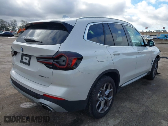 2024 BMW X3 sDrive30i with VIN 5UX43DP00R9W45986, listed as a IAAI auction lot 41725475 with 5,054 mi miles and . Bid and sale history available at DreamBid. Image 4.