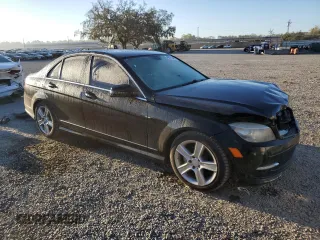 2011 Mercedes-Benz C with VIN WDDGF5EB8BA520485, listed as a Copart auction lot 48721045 with 167,179 mi miles and Salvage Title. Bid and sale history available at carsss.com. Image 4.