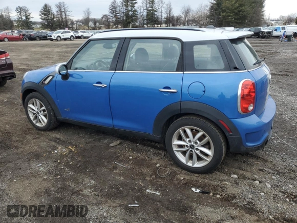 2012 MINI Countryman S with VIN WMWZC5C57CWL62540, listed as a Copart auction lot 43735105 with 86,558 mi miles and Salvage Title. Bid and sale history available at DreamBid. Image 2.
