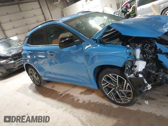 2022 Hyundai Kona N Line with VIN KM8K3CA3XNU840731, listed as a IAAI auction lot 41865602 with 22,247 mi miles. Bid and sale history available at carsss.com. Image 12.