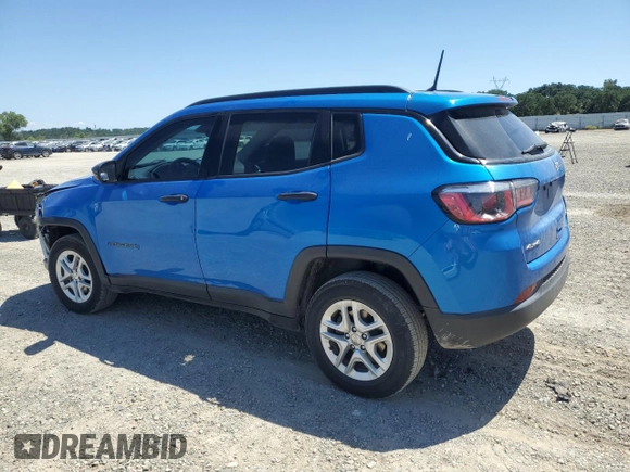 2018 Jeep Compass Sport with VIN 3C4NJDAB7JT373681, listed as a Copart auction lot 58225285 with 95,542 mi miles and Salvage title. Bid and sale history available at DreamBid. Image 2.