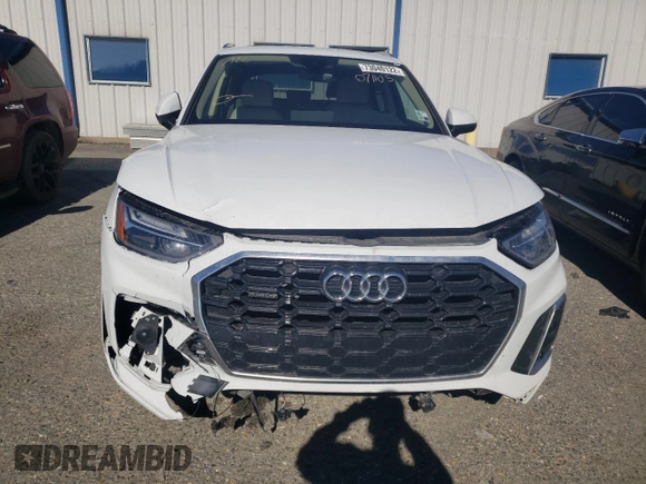 2022 Audi Q5 S line Premium with VIN WA1GAAFY9N2071105, listed as a Copart auction lot 73040122 with 21,502 mi miles and . Bid and sale history available at DreamBid. Image 5.