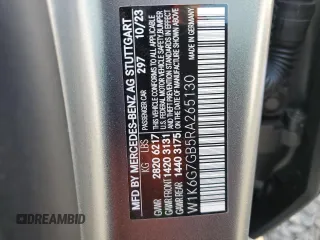 2024 Mercedes-Benz S 580 z VIN W1K6G7GB5RA265130, wystawiony jako Copart lot #82841994 z przebiegiem 7 330 mil mil oraz Szkoda całkowita • Salvage title. Historia ofert i sprzedaży dostępna na DreamBid. Obrazek 12.