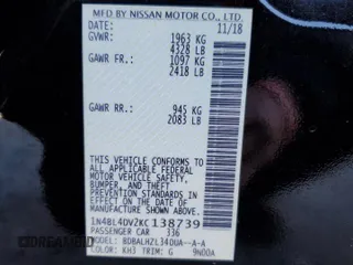 2019 Nissan Altima 2.5 SV with VIN 1N4BL4DV2KC138739, listed as a Copart auction lot 88445925 with 98,704 mi miles and Salvage Title. Bid and sale history available at carsss.com. Image 12.