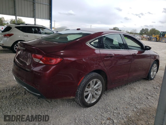 2015 Chrysler 200 Limited z VIN 1C3CCCAB4FN533300, wystawiony jako Copart lot #72953384 z przebiegiem Nie podano mil oraz Szkoda całkowita • Salvage title. Historia ofert i sprzedaży dostępna na DreamBid. Obrazek 3.