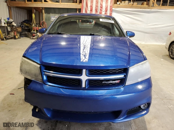 2013 Dodge Avenger R/T with VIN 1C3CDZBG5DN590175, listed as a Copart auction lot 43568075 with 163,463 mi miles and Salvage Title. Bid and sale history available at carsss.com. Image 5.