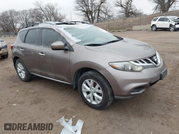 2012 Nissan Murano S with VIN JN8AZ1MU3CW120037, listed as a IAAI auction lot 41161477 with 169,720 mi miles and . Bid and sale history available at DreamBid. Image 1.