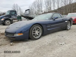 2001 Chevrolet Corvette with VIN 1G1YY22G515121394, listed as a Copart auction lot 47123245 with 0 mi miles and Salvage Title. Bid and sale history available at carsss.com. Image 1.