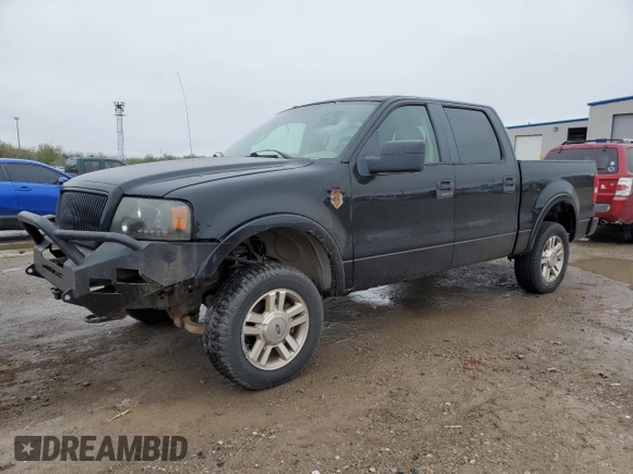 2007 Ford F-150 XLT with VIN 1FTPW14V67KC63990, listed as a Copart auction lot 50881595 with 187,770 mi miles and Salvage Title. Bid and sale history available at carsss.com. Image 1.