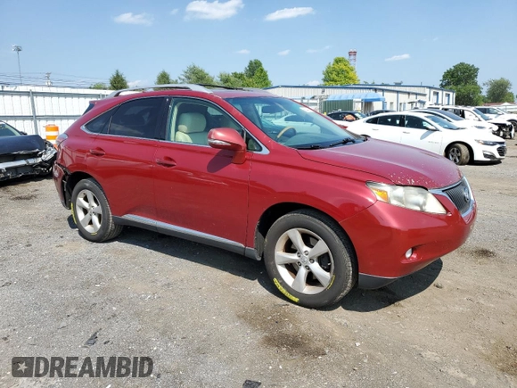 2010 Lexus RX 350 with VIN 2T2BK1BA6AC077960, listed as a Copart auction lot 60544575 with 235,554 mi miles and Salvage title. Bid and sale history available at DreamBid. Image 4.