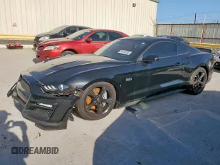 2021 Ford Mustang GT with VIN 1FA6P8CFXM5132329, listed as a Copart auction lot 52425335 with 49,262 mi miles and Salvage title. Bid and sale history available at DreamBid. Image 1.