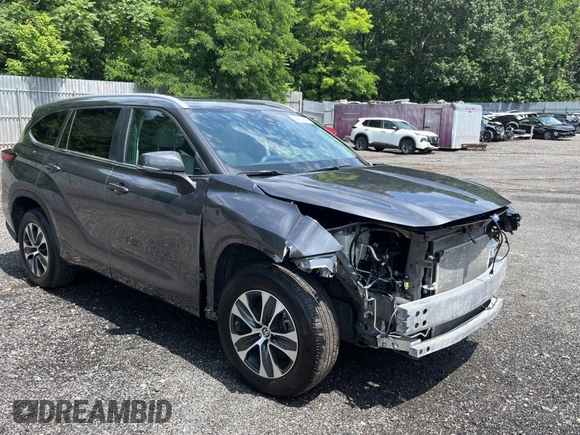 2023 Toyota Highlander L with VIN 5TDKDRAH4PS049134, listed as a Copart auction lot 63428785 with 18,645 mi miles and Salvage title. Bid and sale history available at DreamBid. Image 1.