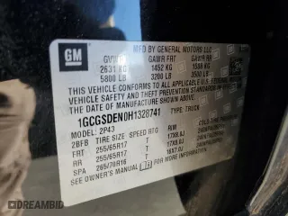2017 Chevrolet Colorado 2WD Z71 with VIN 1GCGSDEN0H1328741, listed as a Copart auction lot 81466174 with 0 mi miles and Salvage Title. Bid and sale history available at carsss.com. Image 12.