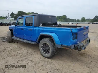 2021 Jeep Gladiator Overland with VIN 1C6HJTFG7ML585693, listed as a Copart auction lot 53058485 with 47,804 mi miles and Salvage title. Bid and sale history available at DreamBid. Image 2.