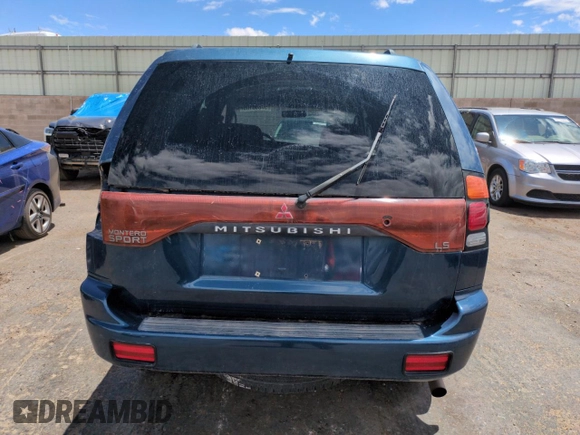 2001 Mitsubishi Montero ES z VIN JA4MT21H81P001568, wystawiony jako Copart lot #57666105 z przebiegiem 203 228 mil mil oraz Szkoda całkowita • Salvage title. Historia ofert i sprzedaży dostępna na DreamBid. Obrazek 6.