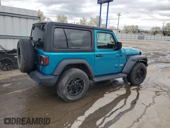 2020 Jeep Wrangler Sport S with VIN 1C4GJXAN3LW202881, listed as a Copart auction lot 53706335 with 47,743 mi miles and Salvage title. Bid and sale history available at DreamBid. Image 3.