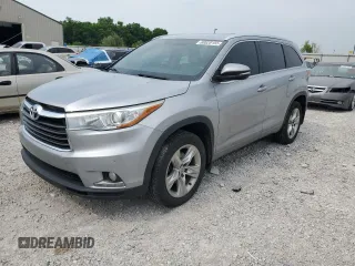 2015 Toyota Highlander Limited with VIN 5TDDKRFH1FS115516, listed as a Copart auction lot 60828155 with 135,199 mi miles and Salvage title. Bid and sale history available at DreamBid. Image 1.