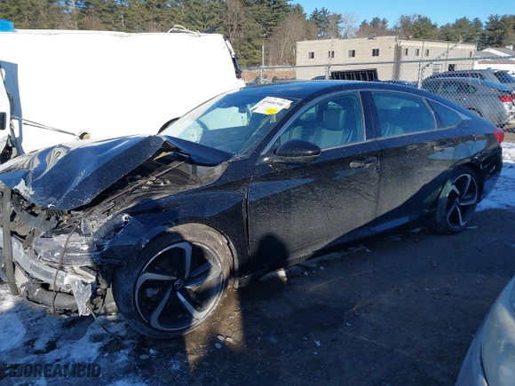 2018 Honda Accord Sedan Sport 1.5T with VIN 1HGCV1F39JA114596, listed as a IAAI auction lot 41466308 with 100,333 mi miles. Bid and sale history available at carsss.com. Image 15.